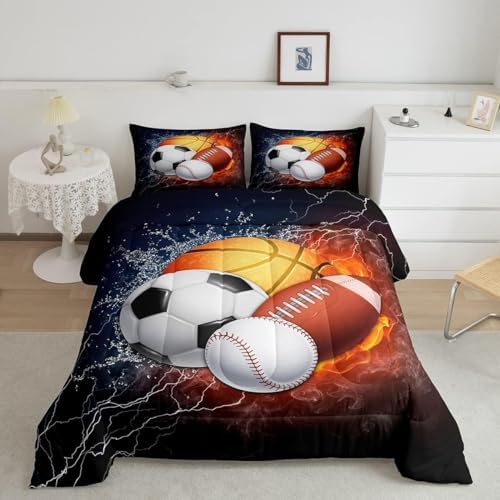 Erosebridal Sports Themed Comforter Set for Boys 1