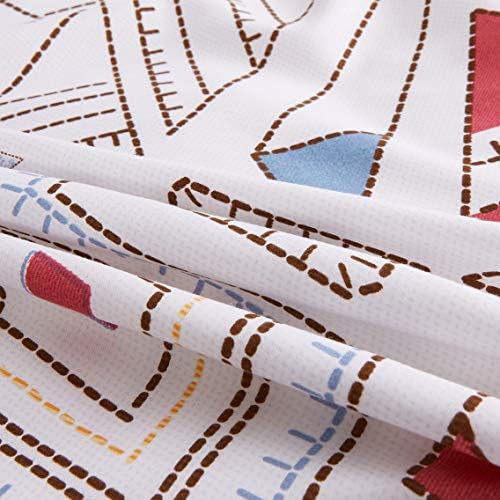GETIANN Soft White Geometry Duvet Cover Set Twin