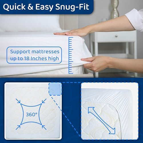 CushTello Waterproof Queen Mattress Protector