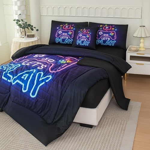 NINENINE Anime Gaming Comforter Set for Boys