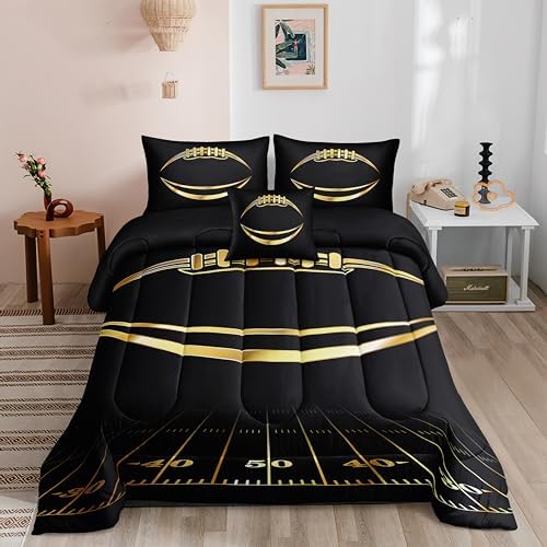 Helloosuu Football Comforter Sets 6PCS Twin Bedding