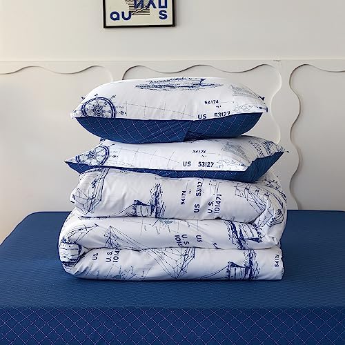 SimpleOpulence Organic Cotton Duvet Cover Set Twin 3Pcs
