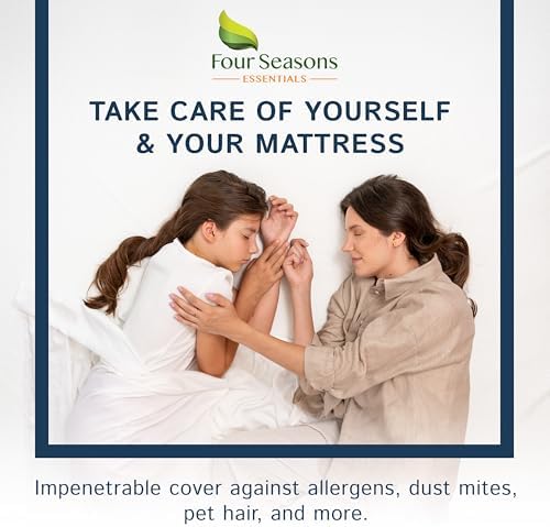 Four Seasons Essentials King Mattress Protector Waterproof Zippered Cover