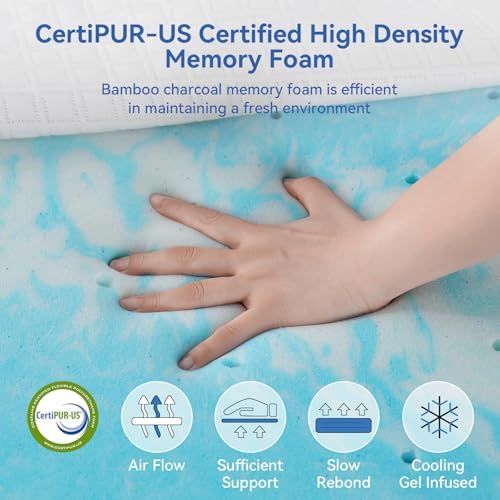 WEUP 4 Inch Firm Mattress Topper with Reversible Support