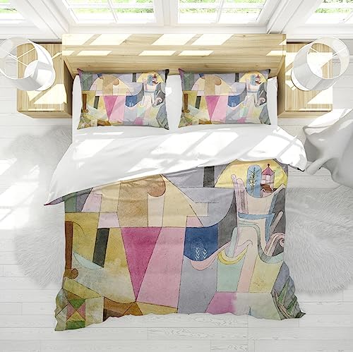 HOBBOY Paul Klee Duvet Cover Set with Zipper California King