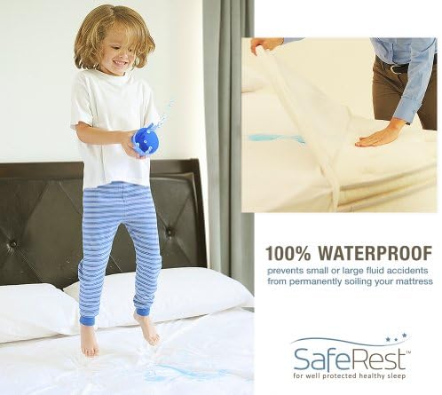 SafeRest Zippered Mattress Protector - King Size Waterproof Encasement