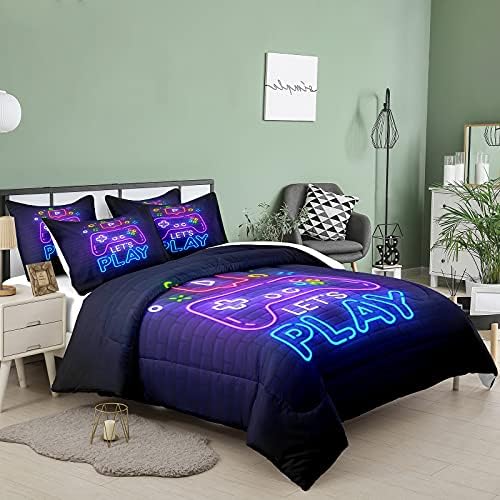 NINENINE Boys Gaming Bedding Set - Twin Comforter Pillowcase