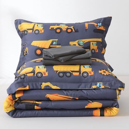 Wajade Kids Construction Truck 7-Piece Comforter Set