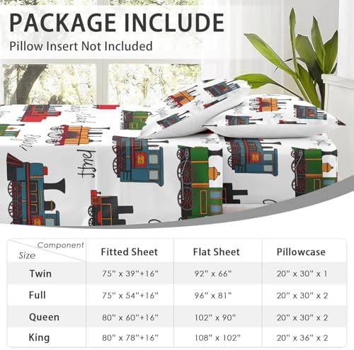 WeCozy Queen 4 Pcs Fitted Sheet Set with 14 Deep Pocket