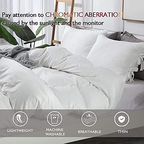 Annadaif King Size Duvet Cover Set 3 Pieces with Bowknot Tie