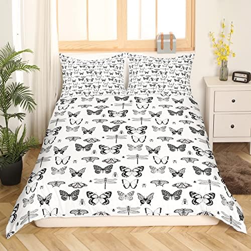 Erosebridal Duvet Cover Set Queen Size Dead Moth Butterfly Design