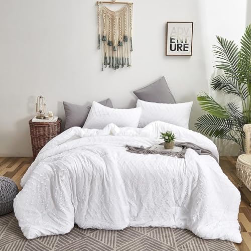 Houseri Boho White Comforter Set Twin 1