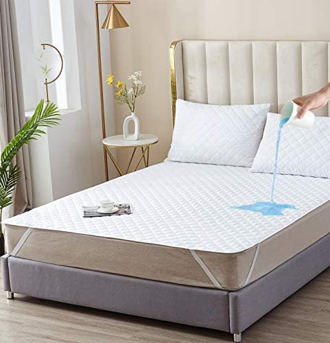 Elif Queen Mattress Protector - Waterproof Breathable Quilted with Elastic Bands