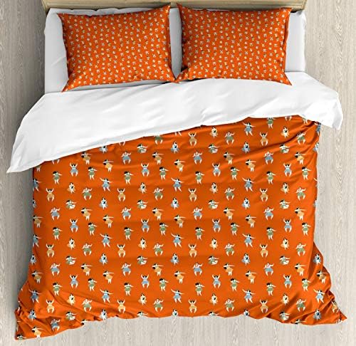 Ambesonne Hula Girl Duvet Cover Set - California King