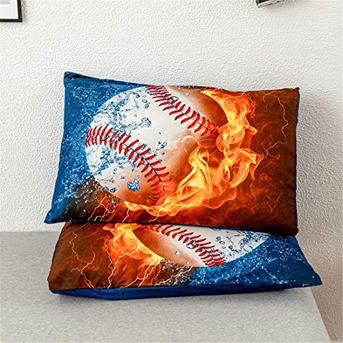 Homebed Baseball 3D Bedding Set for Teen Boys Twin XL 2PCS
