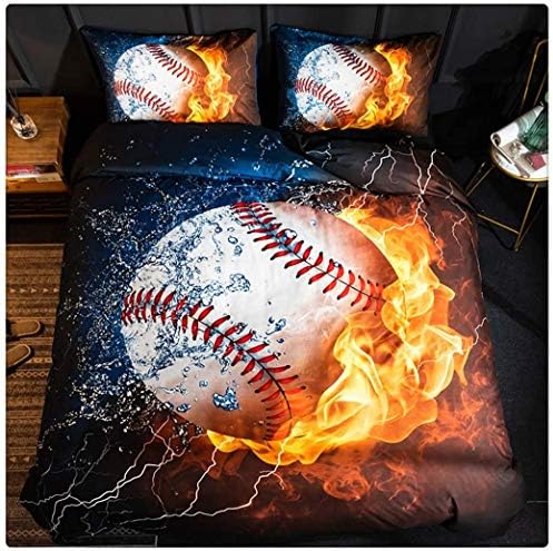 Homebed Baseball 3D Bedding Set for Teen Boys Twin XL 2PCS