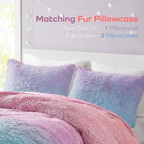 Mi Zone Kids Faux Fur Comforter Set Queen Size