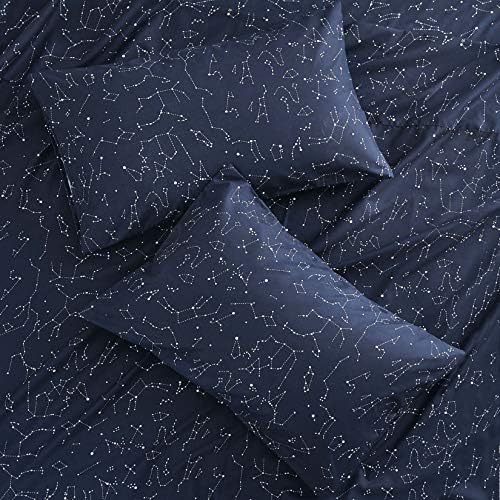 Wake In Cloud - Constellation Star Galaxy Bedding Set Twin Size