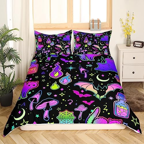 Feelyou Halloween Duvet Cover Set with Pillow Cases