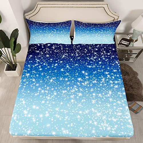 Erosebridal Blue Galaxy Bedding Set Twin