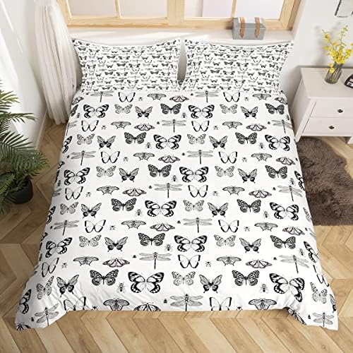 Erosebridal Duvet Cover Set Queen Size Dead Moth Butterfly Design