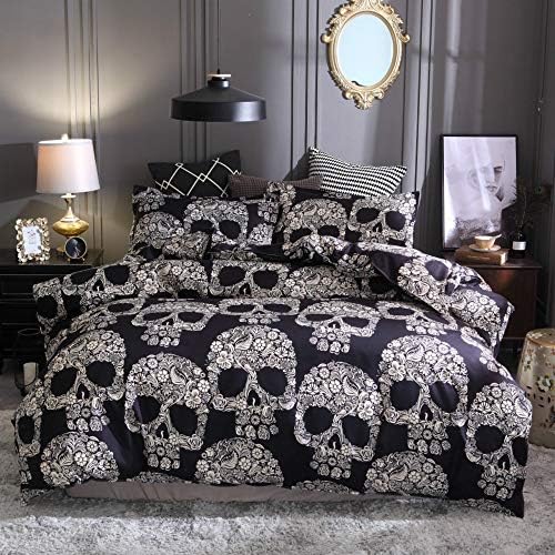 ZHH E-COMMERCE Skull Duvet Cover Set Queen Size