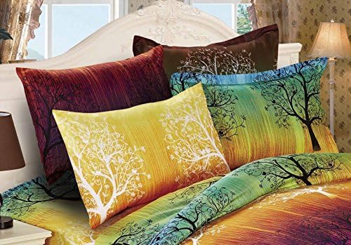 Swanson Beddings Rainbow Tree 5pc Duvet Cover Set