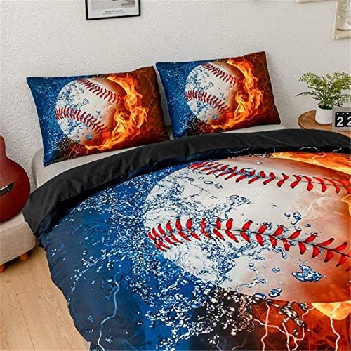 Homebed Baseball 3D Bedding Set for Teen Boys Twin XL 2PCS