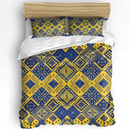 3 Piece Queen Bedding Set with Zipper Corner Ties