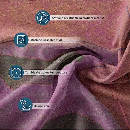 HOBBOY Dreamy Red Duvet Cover Set with Zipper Closure 3pc