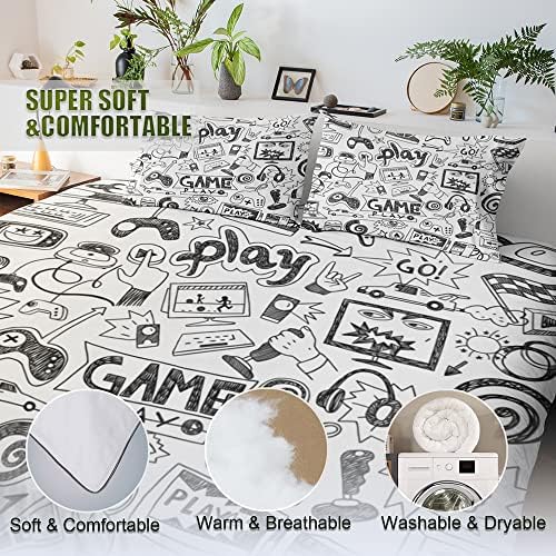 Vichonne Gaming Comforter Set for Boys Teen Twin Size