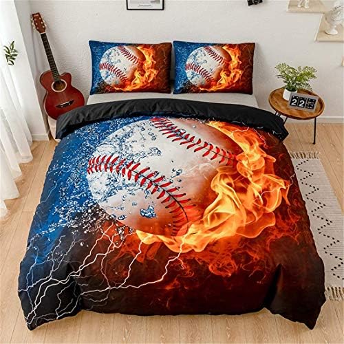 Homebed Baseball 3D Bedding Set for Teen Boys Twin XL 2PCS